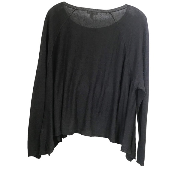 Eileen Fisher Organic Linen Lightweights Crew A Line Minimalist Oversized Hem L - Picture 2 of 13